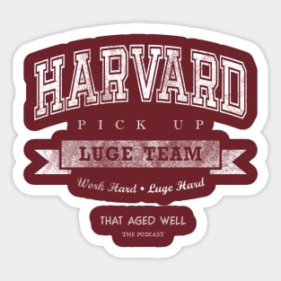 Harvard Pick Up Luge Squad Sticker